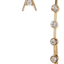 Free Press Modern Stone Earrings - Set of 3 CLEAR-GOLD