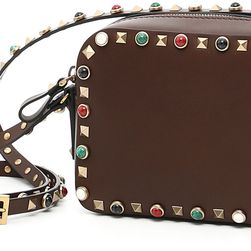 Valentino Garavani Rockstud Crossbody Bag CACAO