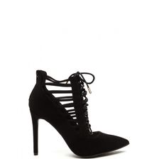 Incaltaminte Femei CheapChic Special E-vent Pointy Lace-up Heels Black