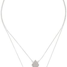Karen Kane Diamante Double Strand Necklace Blue