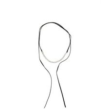 Bijuterii Femei CheapChic Love Chain Faux Suede Wrap Necklace Blacksilver