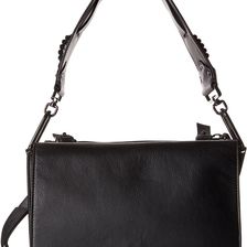 McQ Vail Smooth Leather Shoulder Bag Black