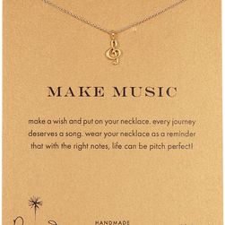 Dogeared 14K Gold Plated Sterling Silver Make Music Necklace GOLD