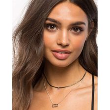 Bijuterii Femei CheapChic Squared Out Layer Choker Black Prt