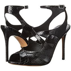 Incaltaminte Femei Michael Kors Cordelia Black Genuine Snake Solid