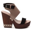 Incaltaminte Femei Charles David Teisha Sandal TaupeBlack