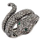 Bijuterii Femei Betsey Johnson Snake Stud Earrings and Stretch Ring Set Crystal