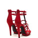 Incaltaminte Femei CheapChic Stack Up Caged Faux Suede Platforms Red