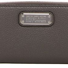 Marc by Marc Jacobs New Q Slim Zip Continental Leather Wallet FADED ALUMINUM