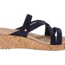 Incaltaminte Femei Crocs A-Leigh Shimmer Leather Mini Wedge Blue Shimmer