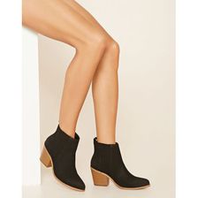 Incaltaminte Femei Forever21 Faux Leather Chelsea Boots Black