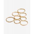 Bijuterii Femei CheapChic Haven Textured Midi Ring Set Met Gold