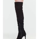 Incaltaminte Femei CheapChic Sidekick Pointy Laced Thigh-high Boots Black