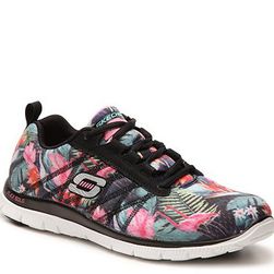 Incaltaminte Femei SKECHERS Flex Appeal Floral Bloom Sneaker - Womens BlackPink