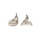 Bijuterii Femei Forever21 V-Cutout Ring Set Silverclear