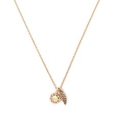 Bijuterii Femei Forever21 Feather Charm Necklace Goldmulti