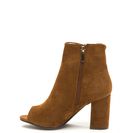 Incaltaminte Femei CheapChic After Sunrise Lace-up Chunky Booties Cognac