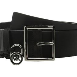 Accesorii Femei MICHAEL Michael Kors 44mm Veg Leather Belt with Centerbar Buckle and 7 Holes Black