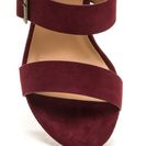 Incaltaminte Femei CheapChic Chic Outcome Strappy Faux Suede Heels Burgundy