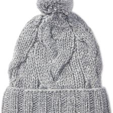 Ralph Lauren Chunky Cable-Knit Hat Dark Grey Heather