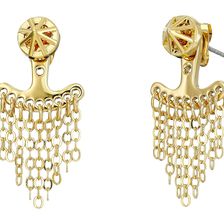 Rebecca Minkoff Front To Back Caged Stud Earrings Gold