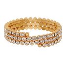 Bijuterii Femei Natasha Accessories Large Crystal Coil Bracelet GOLD