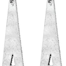 The Sak Cut Out Paddle Drop Earrings Silver