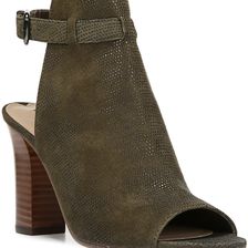 Via Spiga Fabrizie Olive Dotted Suede Leather