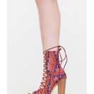 Incaltaminte Femei CheapChic Simply Bootie-ful Lace-up Tribal Heels Wine