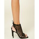 Incaltaminte Femei Forever21 Geo Cutout Stiletto Booties Black