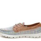 Incaltaminte Femei SKECHERS On The Go Unwind Boat Shoe TanLight Blue