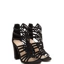 Incaltaminte Femei CheapChic Girl\'s Best Friend Caged Chunky Heels Black