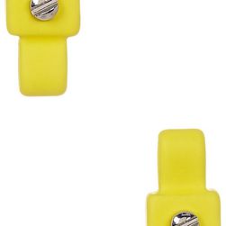 Marc by Marc Jacobs All Tied Up Rubber Bow Stud Earrings DISCO YELLOW
