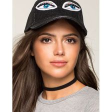 Accesorii Femei CheapChic Eyes On Me Patched Glitter Cap Black