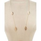 Bijuterii Femei Forever21 Longline Filigree Leaf Necklace Gold
