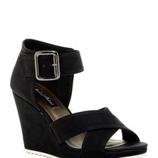 Incaltaminte Femei Michael Antonio Gratia Wedge Sandal Black