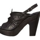 Incaltaminte Femei Frye Anya Concho Sling Black Smooth Vintage Leather