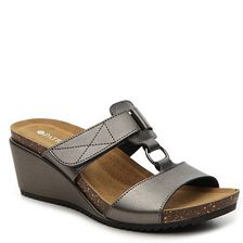 Incaltaminte Femei Patrizia by Spring Step Tamsin Wedge Sandal Pewter Metallic