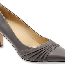 Trotters Alexandra Dark Grey Glazed Kid Leather/Kid Suede