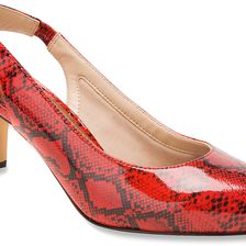 Ros Hommerson Vicki Red/Black Snake Printed Patent