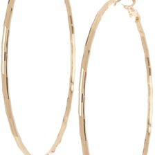 14th & Union Large Textured Hoop Earrings GOLD