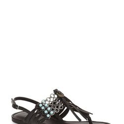 Incaltaminte Femei Zigi girl Beatriz Beaded Sandal Women BLACK FAUX LEATHER