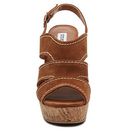 Incaltaminte Femei Steve Madden Eileen Wedge Sandal Cognac