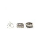 Bijuterii Femei Forever21 Twisted Ring Set Bsilvergrey