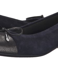 ara Bria Navy Suede/Gun Glitter Toe