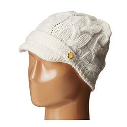 Accesorii Femei Michael Kors Cable Knit Peak Hat with Knit Brim Cream