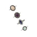 Bijuterii Femei Forever21 Etched Faux Stone Ring Set Bsilvermulti
