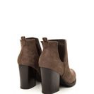 Incaltaminte Femei CheapChic Continental Divide Cut-out Block Booties Taupe