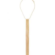 Bijuterii Femei Forever21 Snake Chain Fringe Necklace Gold