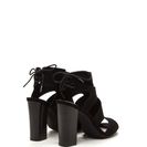 Incaltaminte Femei CheapChic Step It Up Faux Suede Caged Heels Black